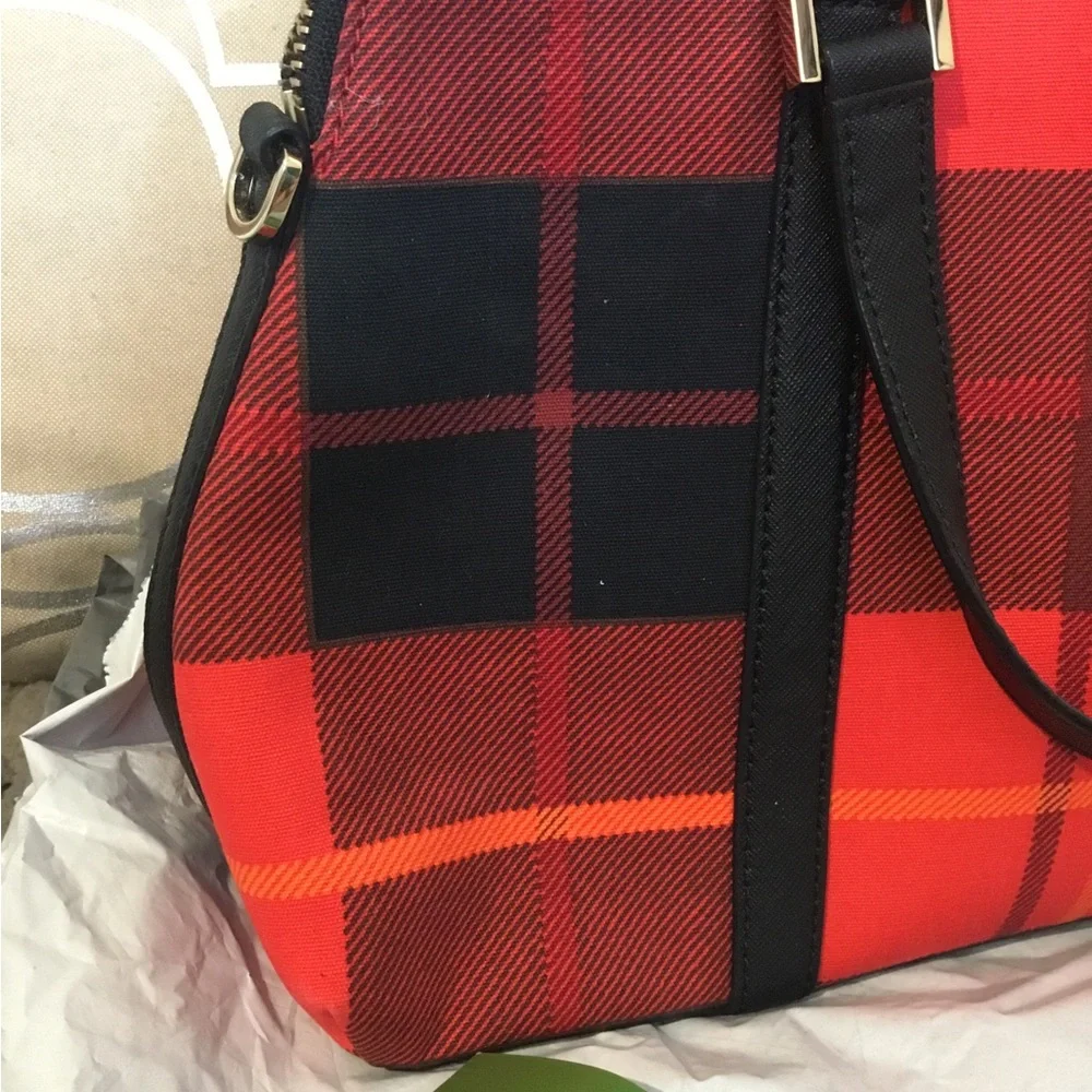 EUC Kate Spade Newbury Lane Plaid Tote Bag - Picture 4 of 11